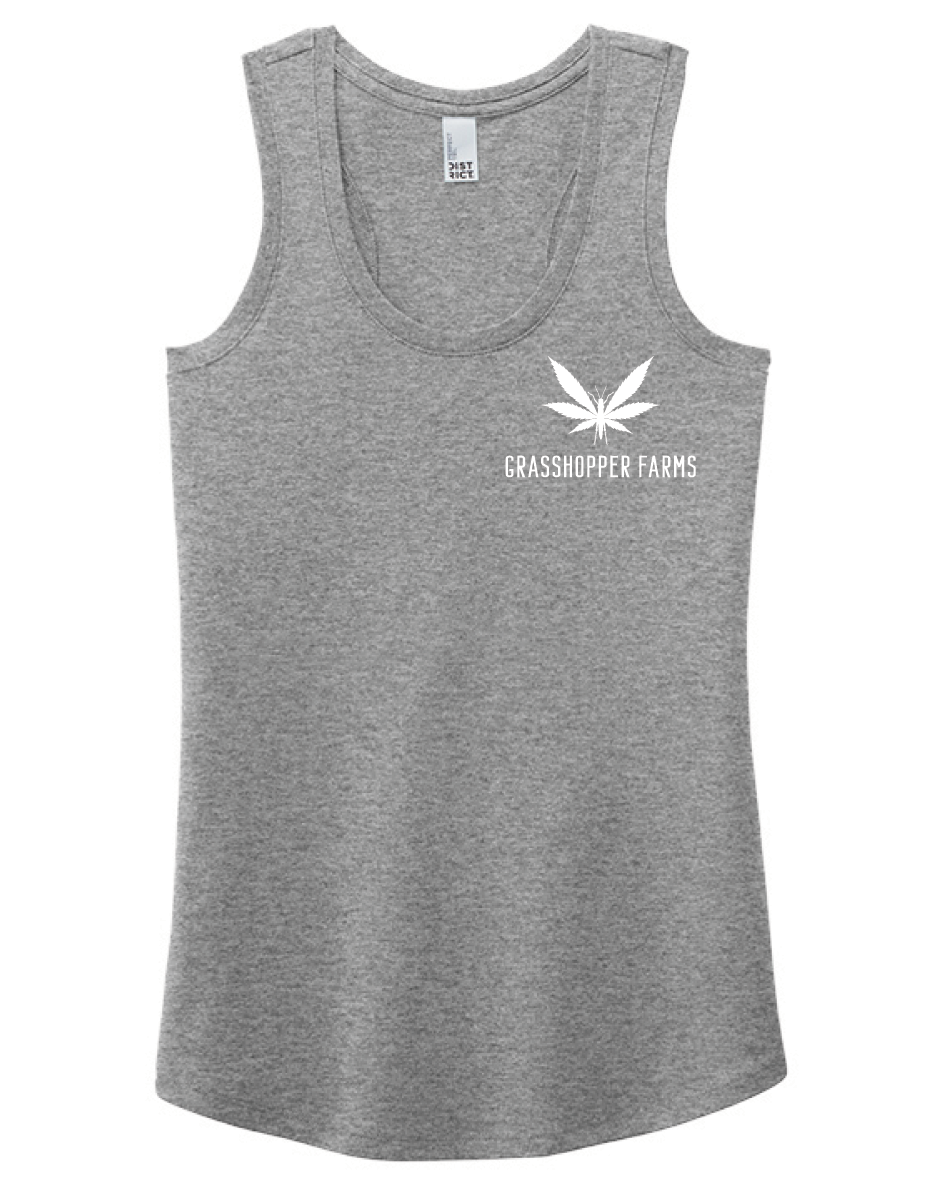 GHF Women's Perfect Tri Racerback Tank with Left Chest Logo and Back Print