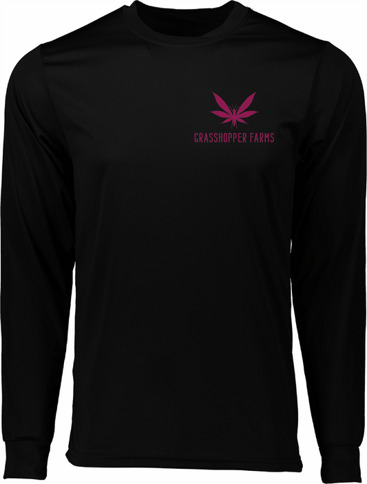 GHF Long Sleeve Moisture Wicking Shirt with Left Chest Logo and Back Print