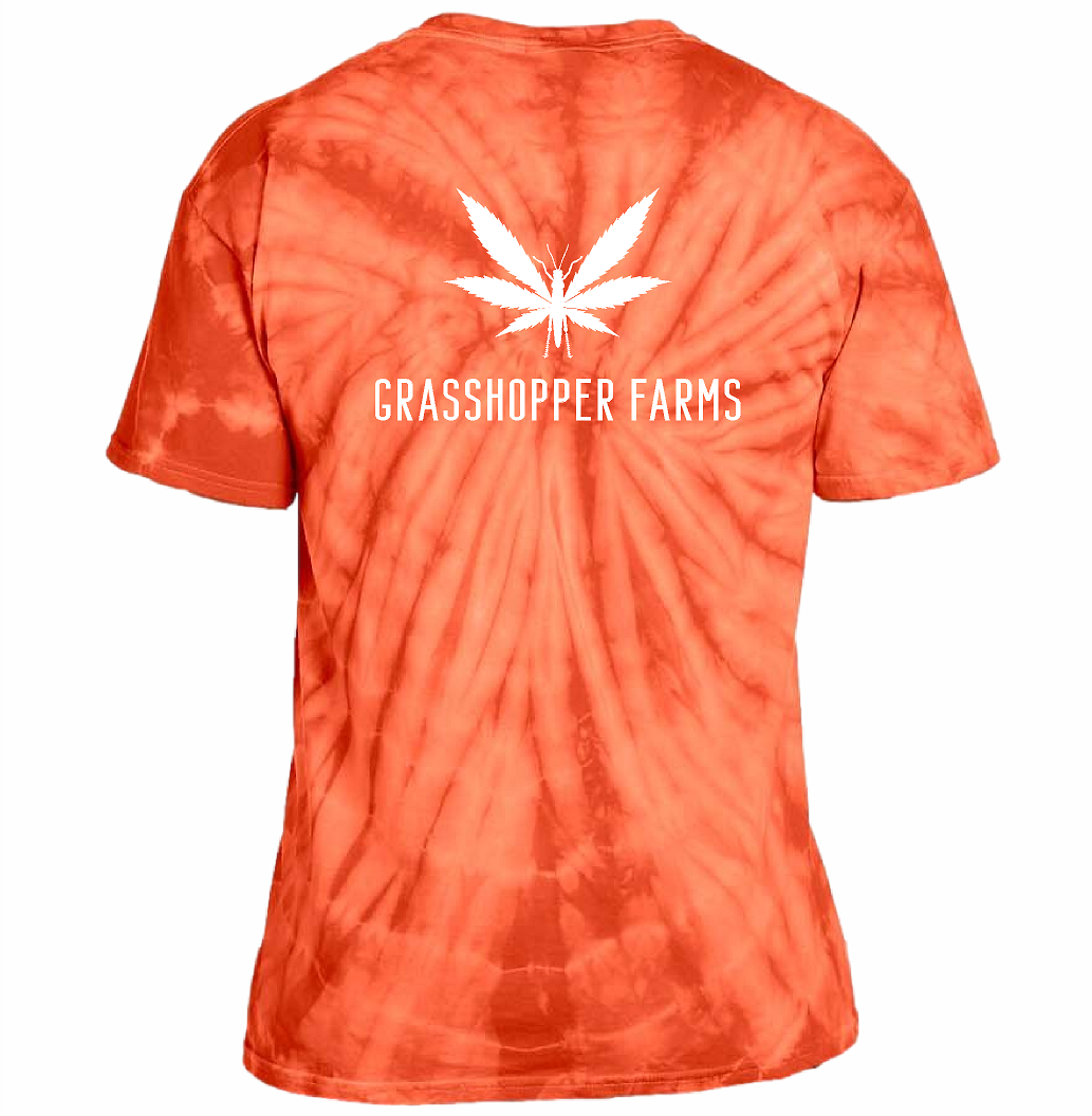 GHF 100% Cotton Tie Dye Shirt with Left Chest Logo and Back Print