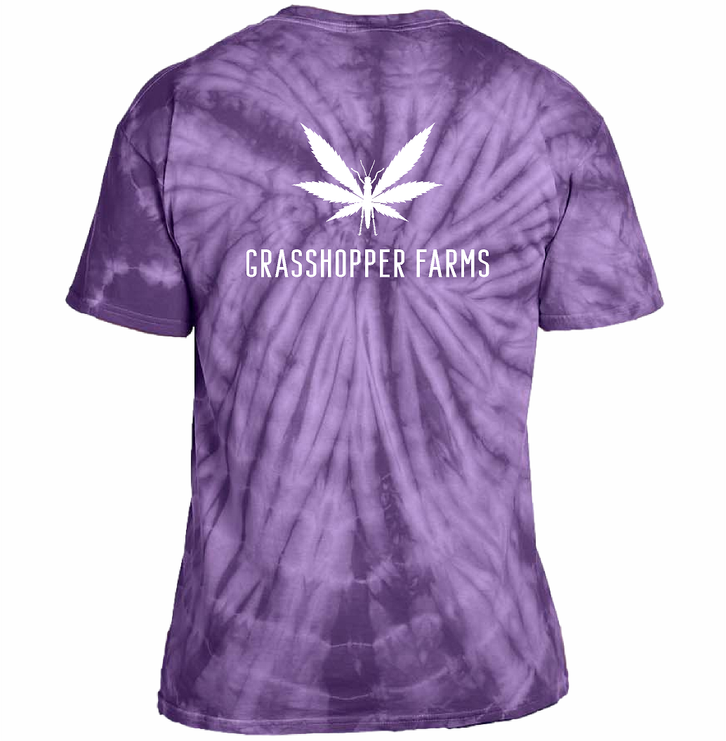 GHF 100% Cotton Tie Dye Shirt with Left Chest Logo and Back Print