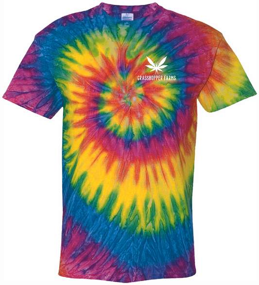 GHF 100% Cotton Tie Dye Shirt with Left Chest Logo and Back Print