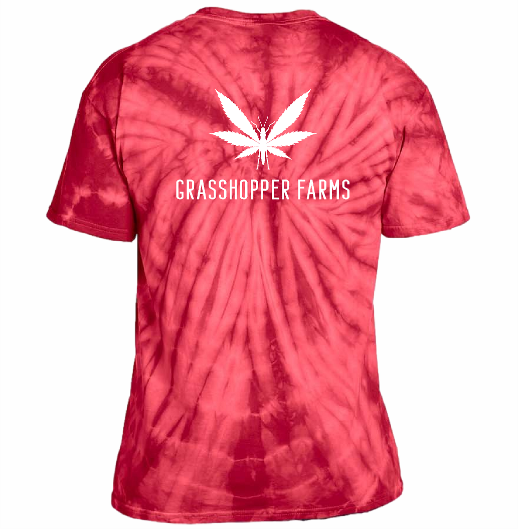 GHF 100% Cotton Tie Dye Shirt with Left Chest Logo and Back Print